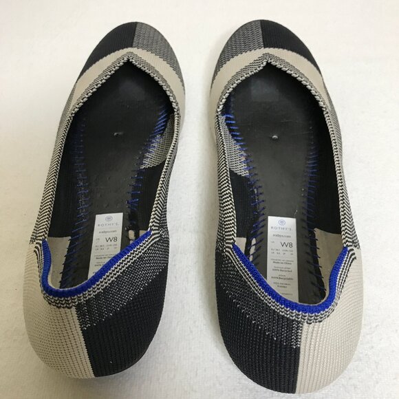 Rothy's Size 8 The Flat Plaid Round Toe Slip On Flats - Picture 9 of 15